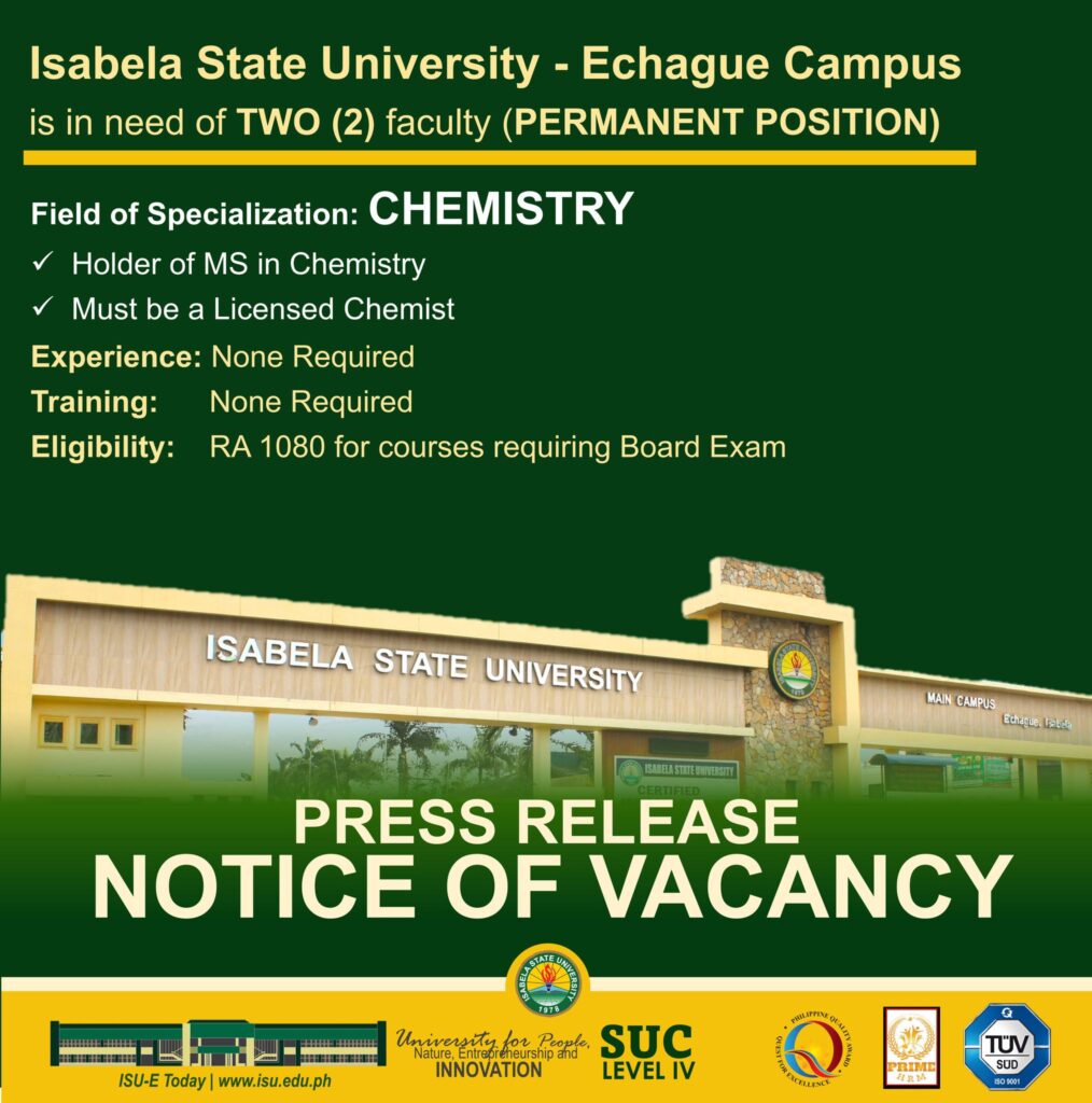 Notice of Vacancy