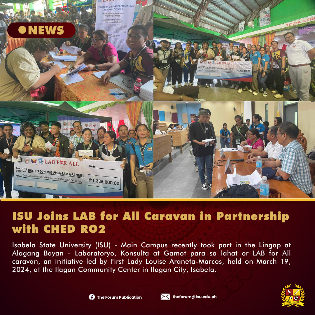 𝐍𝐄𝐖𝐒 | ISU Joins LAB for All Caravan in Partnership with CHED RO2